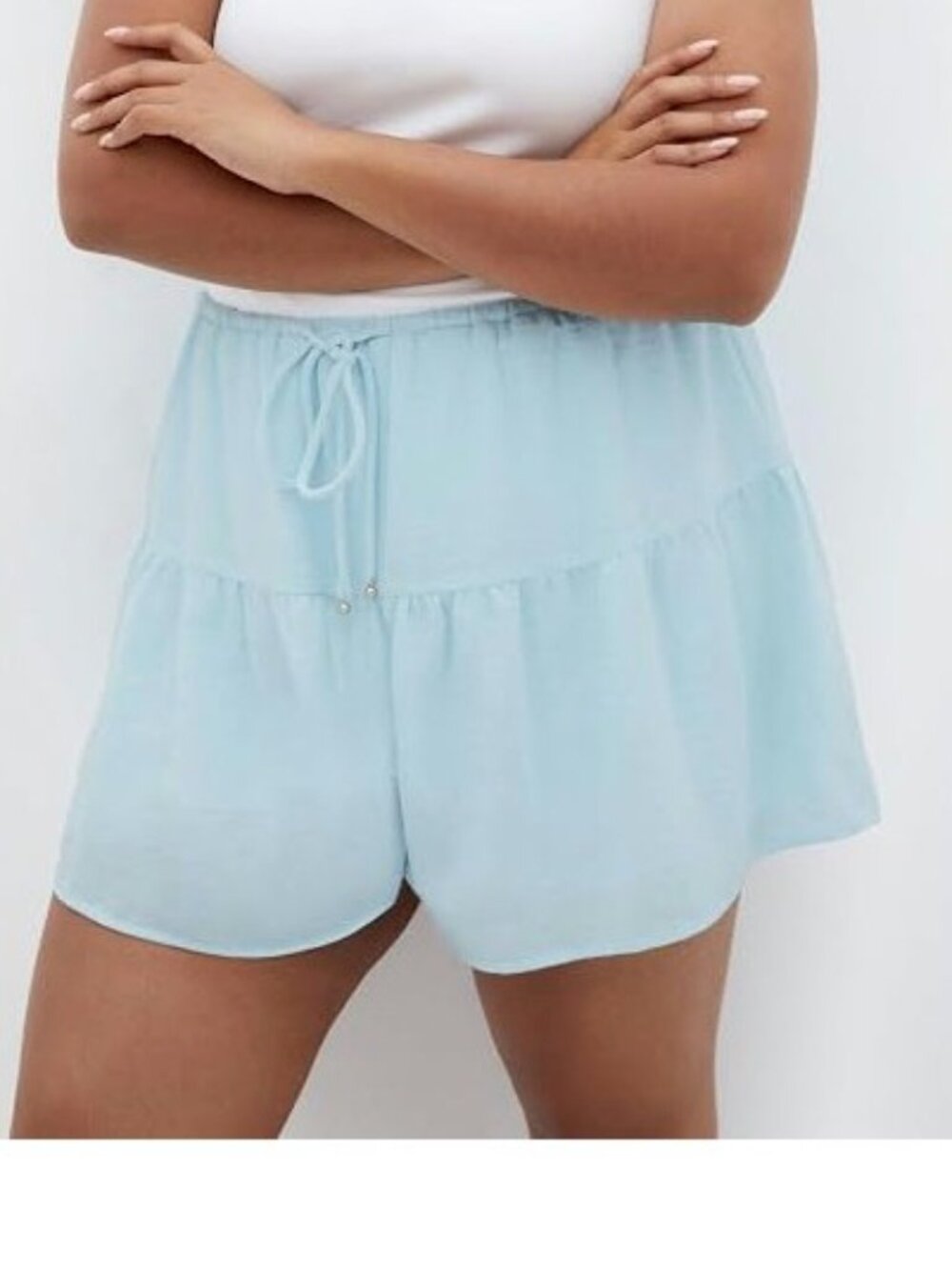 City Chic Sara Shorts in Blue Size 12 New NWT
